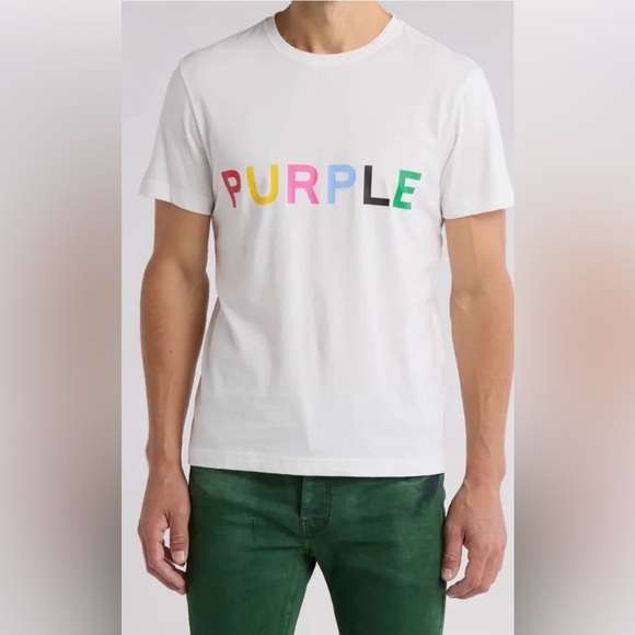 PURPLE BRAND Clean Jersey Logo Graphic T-Shirt